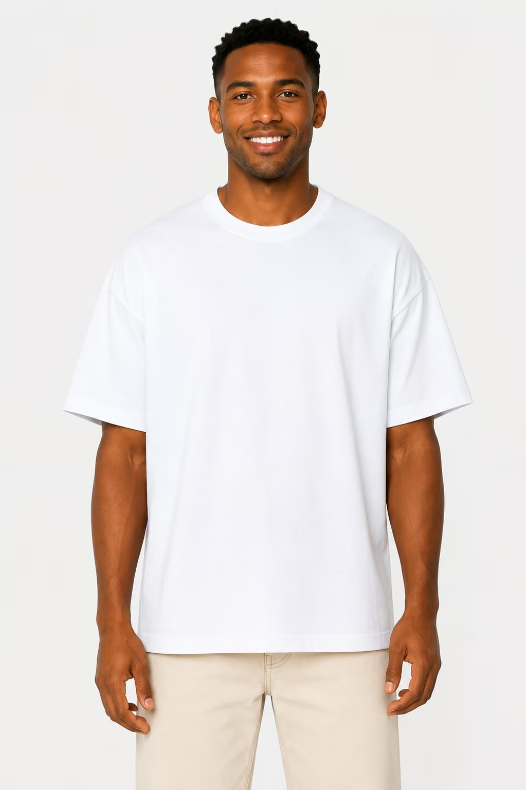 T-shirt Oversize Premium — Porté face